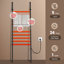 Leaning Towel Warmer Rack Large Capacity Leaning Design Towel Rack with Easy Setup Frame