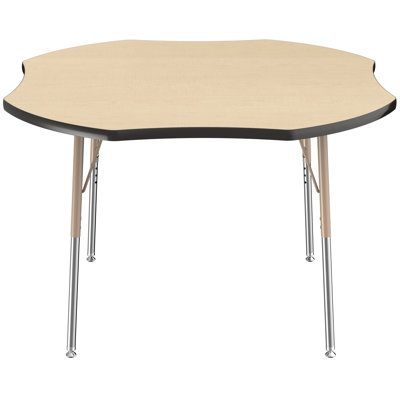 Table d'activité en T 48 po x 48 po avec moulures en T et pieds réglables