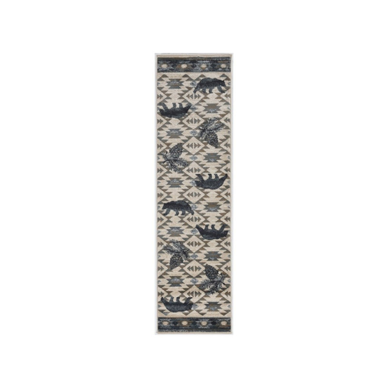 Tapis en polypropylène ivoire ou bleu
