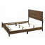 Lit à panneaux grand format en cerisier brun avec dimensions en H 84 x 62,4 x 49,6 po, aucun sommier requis, solide et durable