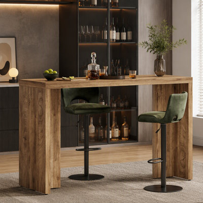 Table de bar 55 po, table de pub moderne à hauteur de comptoir