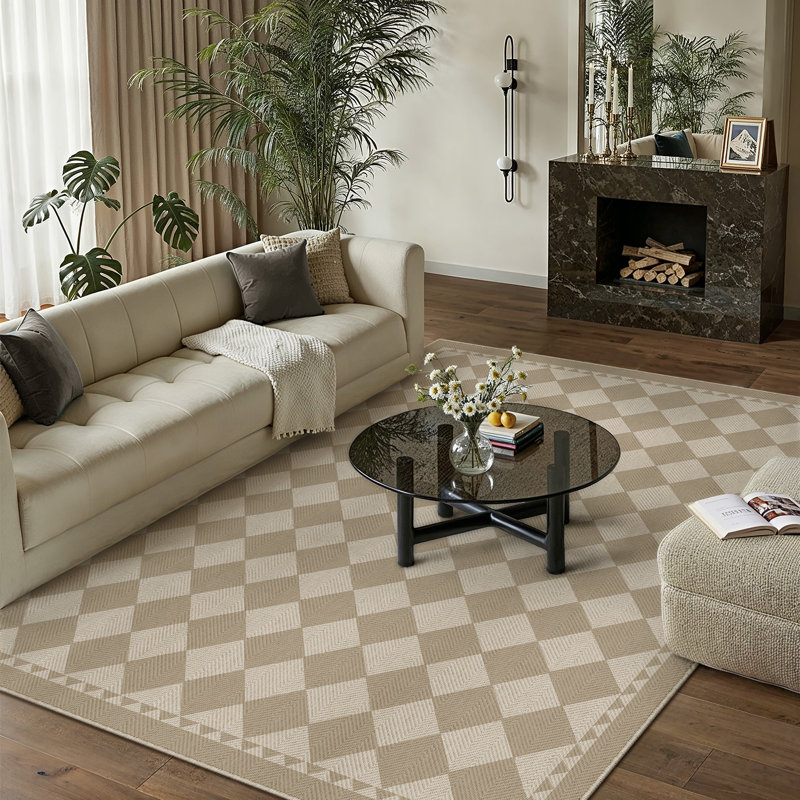  Tapis intérieur / extérieur Geovia, Beige/Brown, Rectangle 8' x 10'