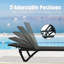 Ensemble de 2 chaises longues de piscine, chaise longue de patio sur roulettes-993530848