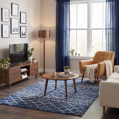 Tapis bleu Mangrum