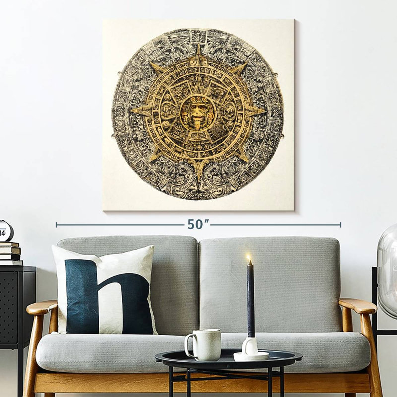 Kerner Aztec Sun Stone Calendar, 33" H x 33" W