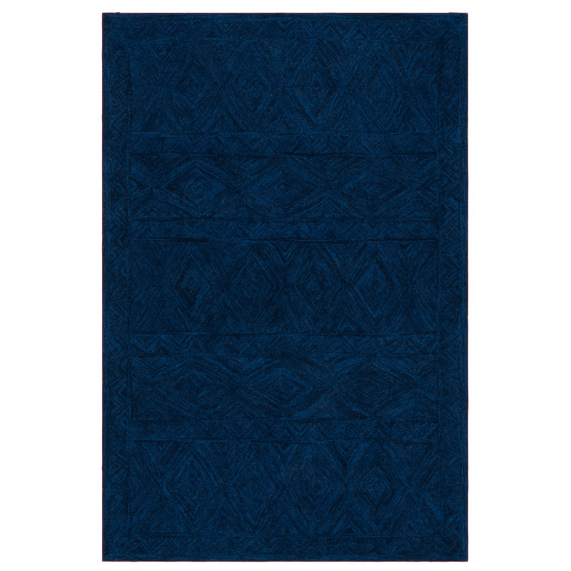 Altider Metro Hand Tufted Wool And Cotton With Latex Solid Color Rug, Rectangle 5' x 8'