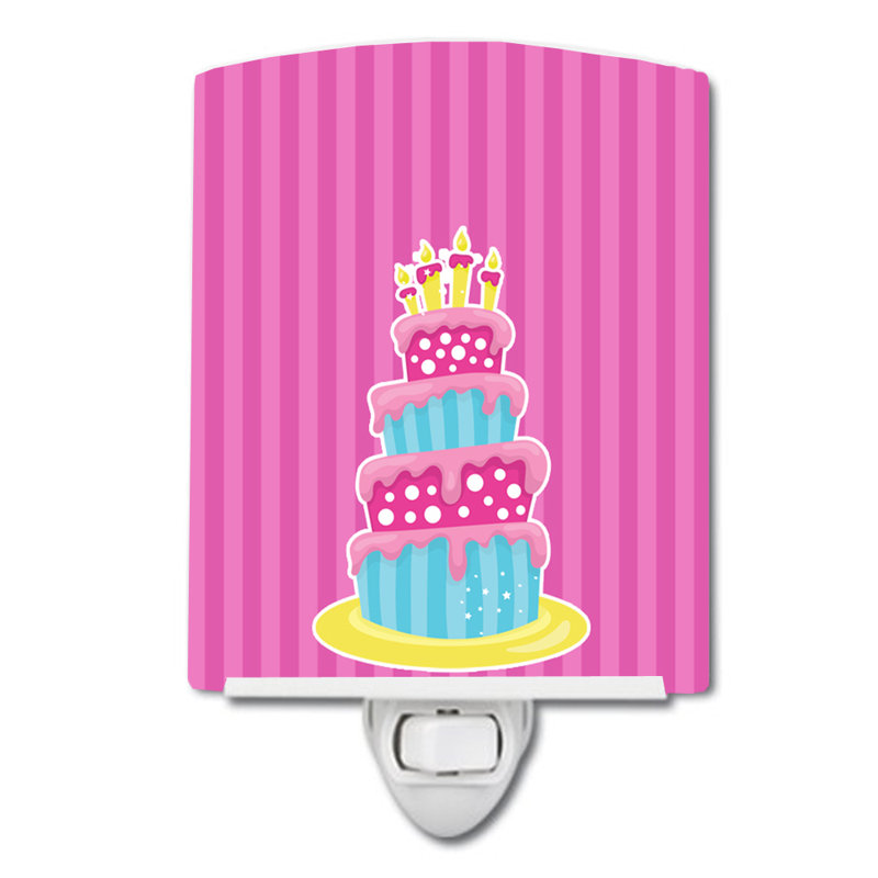 Dinosaur Birthday Cake Ceramic Night Light
