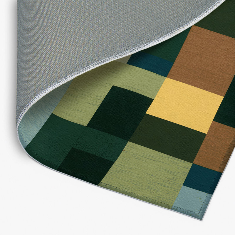 Strata Squares Indoor And Outdoor Area Rug, Rectangle 1'6" x 2'6"