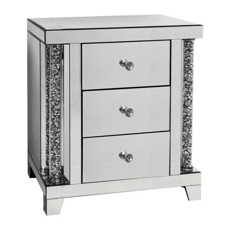 Csoma 14'' W Glass Nightstand