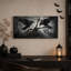 Deux corbeaux noirs sur des engrenages d'horloge brisés - Décoration murale sur toile pour l'Halloween-1933677659