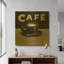 « Coffee Spot I » de James Wiens, tableau mural en métal doré, 61 cm x 61 cm-190125693