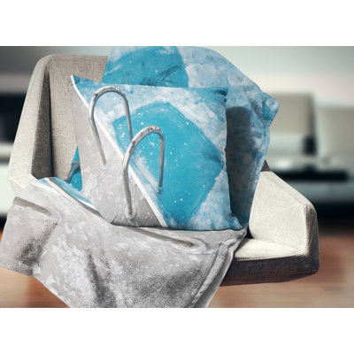 Coussin imprimé «Ice Piscine Blue» - paysage
