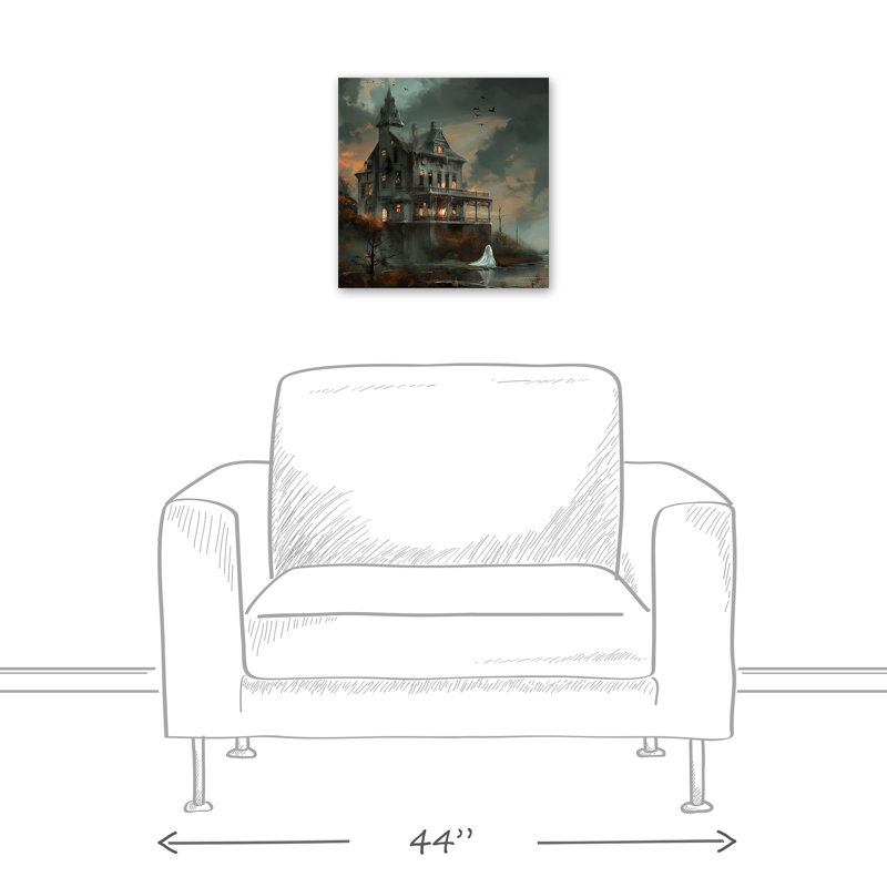 «Haunted Lakeside Mansion», reproduction sur toile