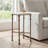  Penelope White Marble Accent Table