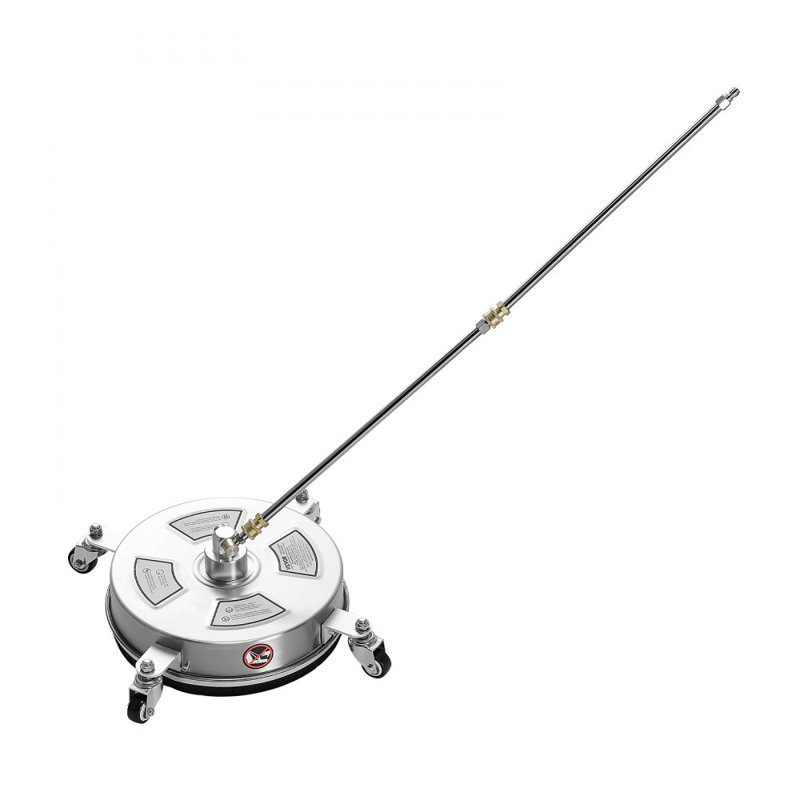 14" Pressure Washer Surface Cleaner 4 Wheels 4000 Max PSI 2 Extended Wands
