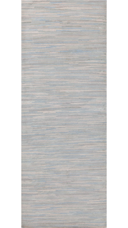 Nomad Area Rug in Stone Gray/Cream/Platinum/Blue, Runner 3' x 6'