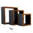 Harbour Housewares - Modern Box Floating Wall Shelves - 25cm - Grey