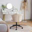 Chaise de bureau à domicile, chaise de bureau d'ordinateur en forme de fleur pivotante en tissu pour bureau à domicile ou chambre à coucher-1952118407