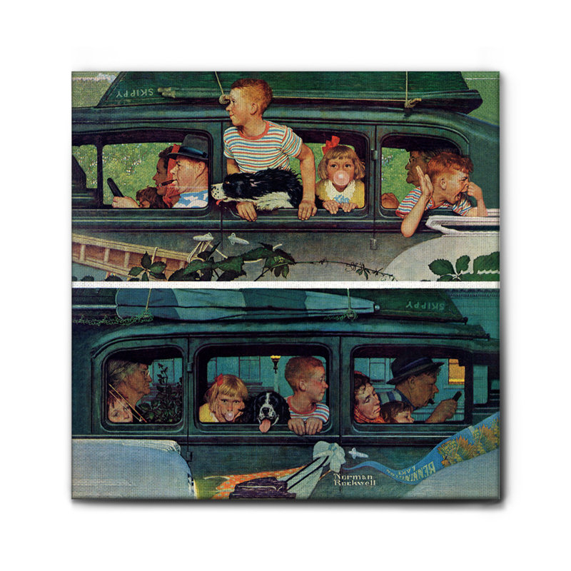 Andata E Ritorno by Norman Rockwell - No Frame Print on Canvas