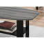Ensemble de table, ensemble 3 pièces, café, bout, côté, décor, salon, stratifié noir et gris, transitionnel-362277948
