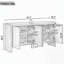 Buffet de style moderne du milieu du siècle avec rangement, meuble télé, étagères ajustables pour une utilisation polyvalente-1033190273