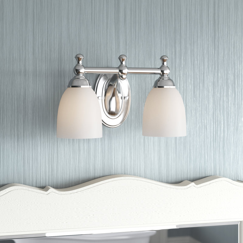 Éclairage de salle de bain à 2 lumières à intensité variable West Boylston, Chrome