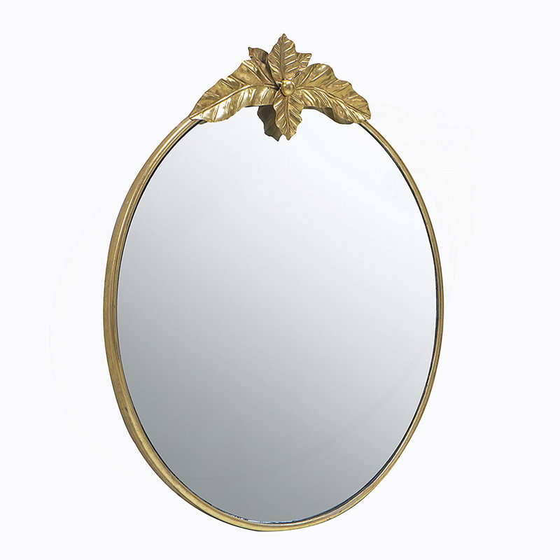 Iron Frame Vertical Round Mirror