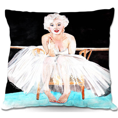  Couch Marilyn Monroe Ballerina Square Pillow Cover & Insert