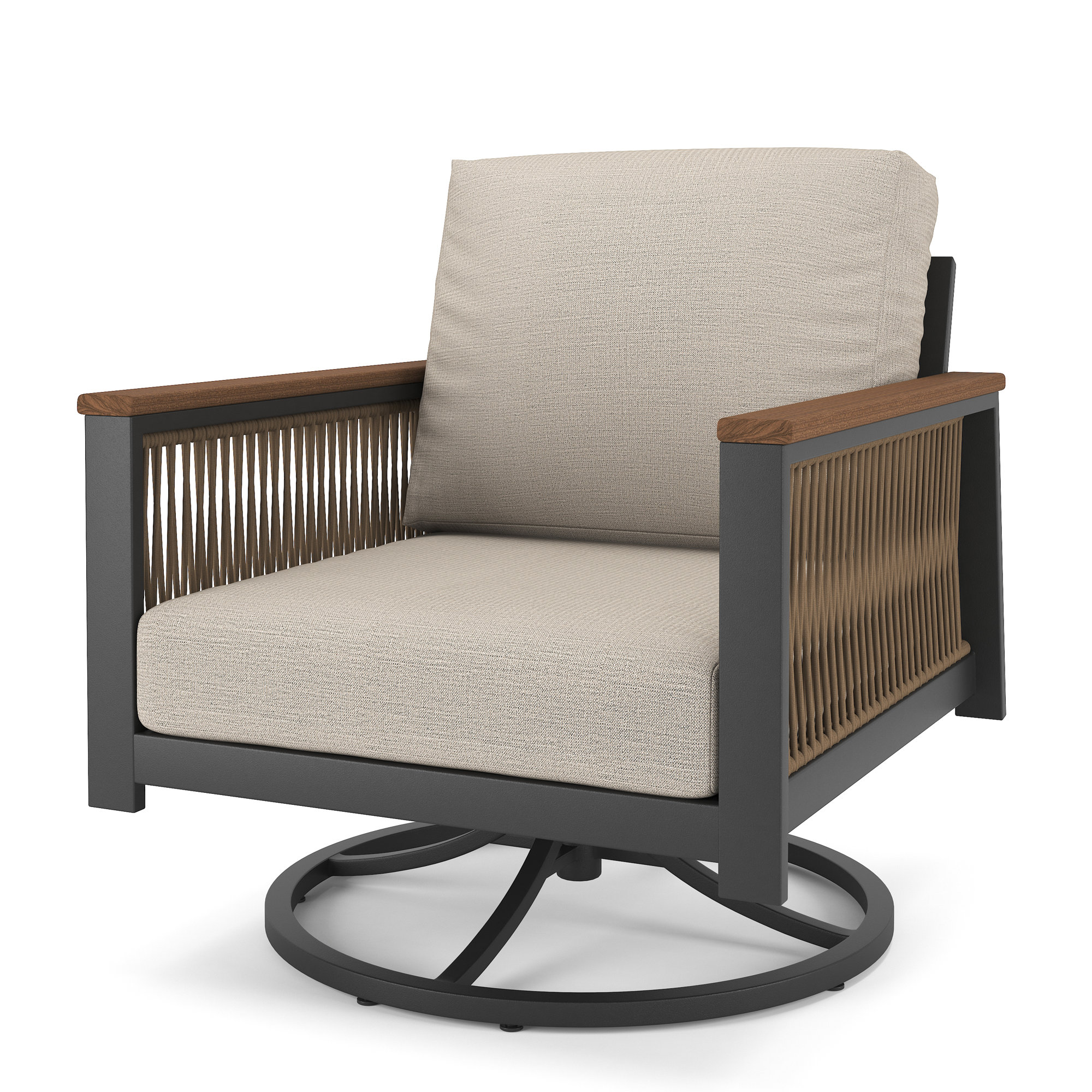 Townsend Patio Chair with Sunbrella® Cushions, Cast Silver Sunbrella®