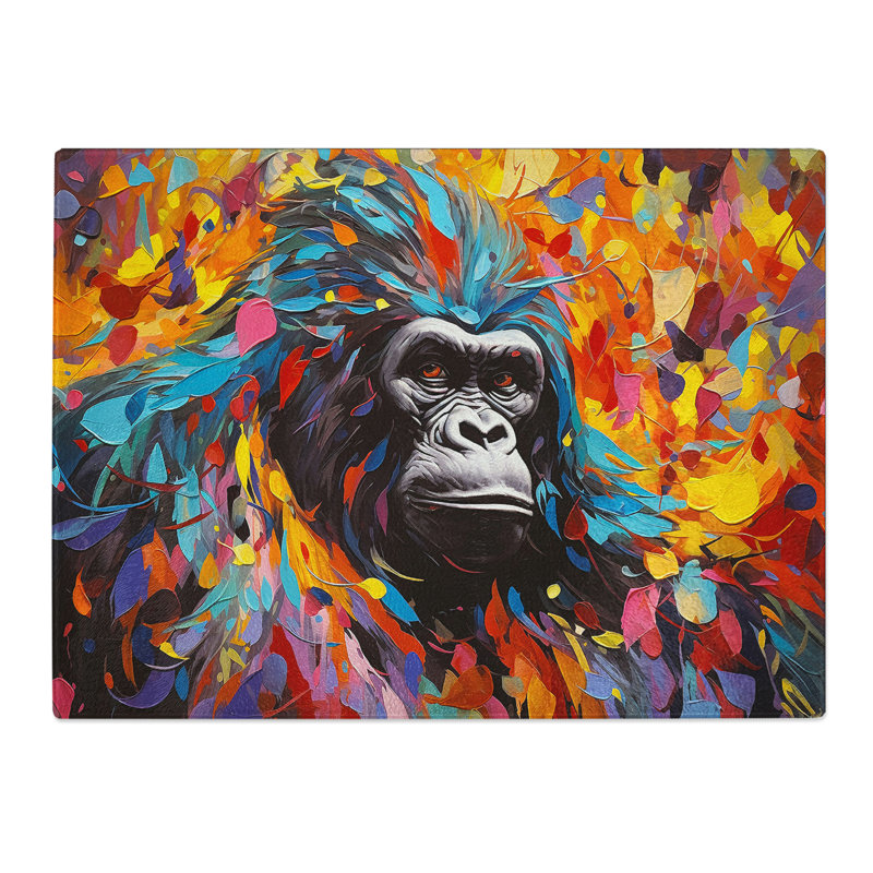 Gorilla Orphism  Glass Chopping Board
