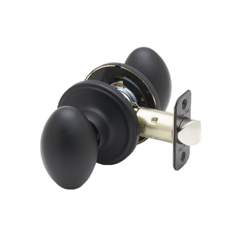 Bouton de porte de passage Egg, Noir