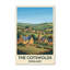 The Cotswolds, England - Romantic Travel Poster of Honey-stone Villages and Rolling Hills. Giclee Print on Wrapped Canvas. Wall Art, Home Decor - Regions & Scenic Areas, England 1 Piece Wrapped Canvas Wall Art-26596980