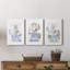 «Sketchy Bath I», ensemble de 3 reproductions d'art sur toile tendue-972005203