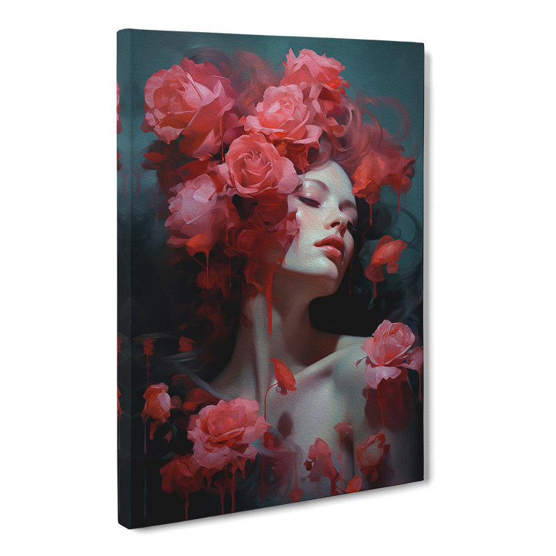 Rose Modern No.2 - Wrapped Canvas, 76cm H x 50cm W x 3cm D