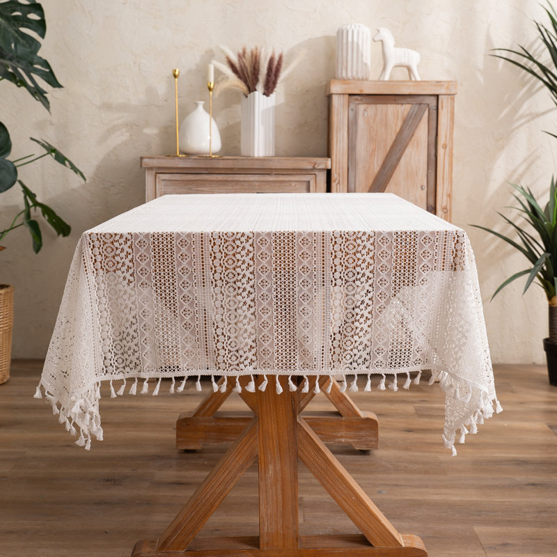 Nappe de haute qualité lavable et infroissable avec pampille, L 78 po x l 55 po