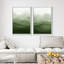 Emerald Green Mountain Range Abstract - Ensemble de 2 reproductions encadrées sur toile-98554173-98554174