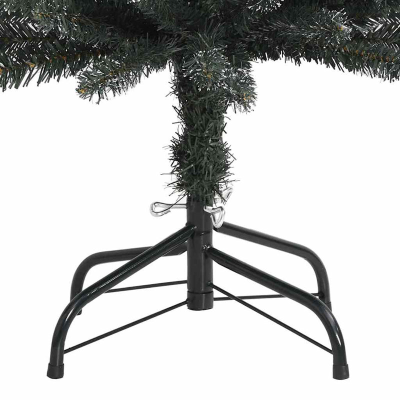 vidaXL Artificial Christmas Tree with Stand Green, White, 6.89 ft