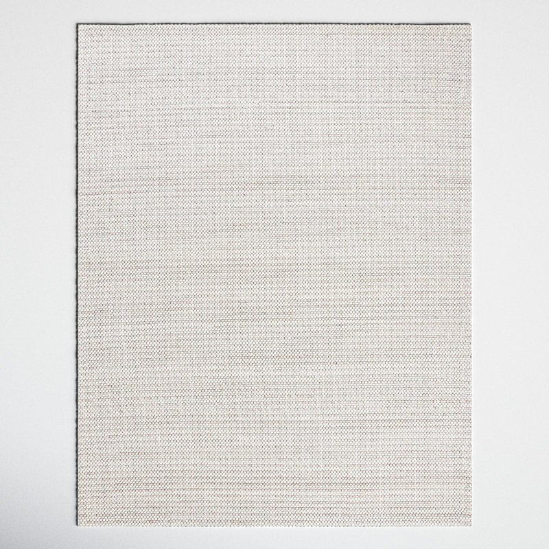 Roque Flatweave Wool Light Brown/Ivory Area Rug, Rectangle 8' x 10'