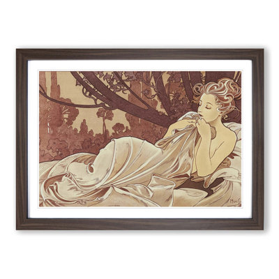 Dusk by Alphonse Mucha - Framed Print