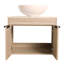 Ensemble de meuble-lavabo mural 24 po avec lavabo en céramique