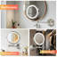 Miroir de meuble-lavabo mural 8,5 po à DEL, miroir de maquillage rond en métal rechargeable, 1x / 10x, nickel-344270175
