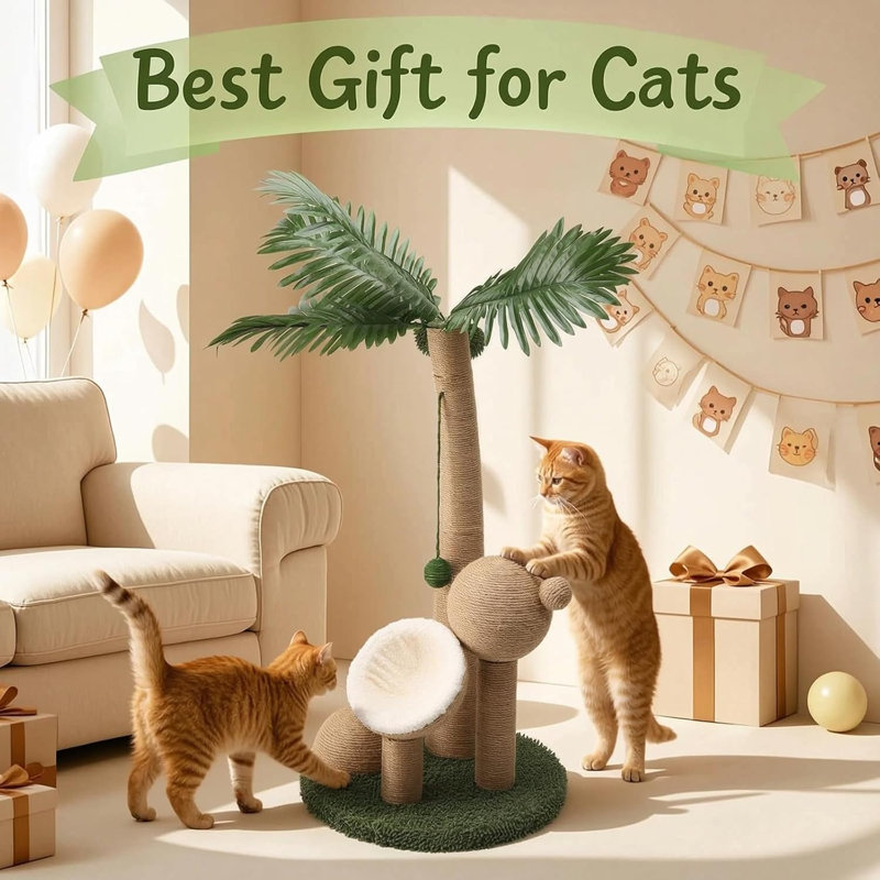 Indoor Cat Scratching Post, Interactive Scratcher