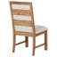 Ensemble de chaises d'appoint en tissu brun naturel Survista (ensemble de 2)