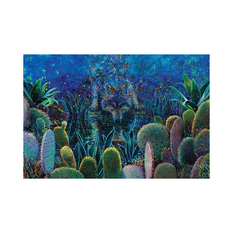 "Lobo Sirocco" par Iris Scott, reproduction d’art, H 12 po x l 18 po x 1,5 po, Toile tendue, Pas de tapis