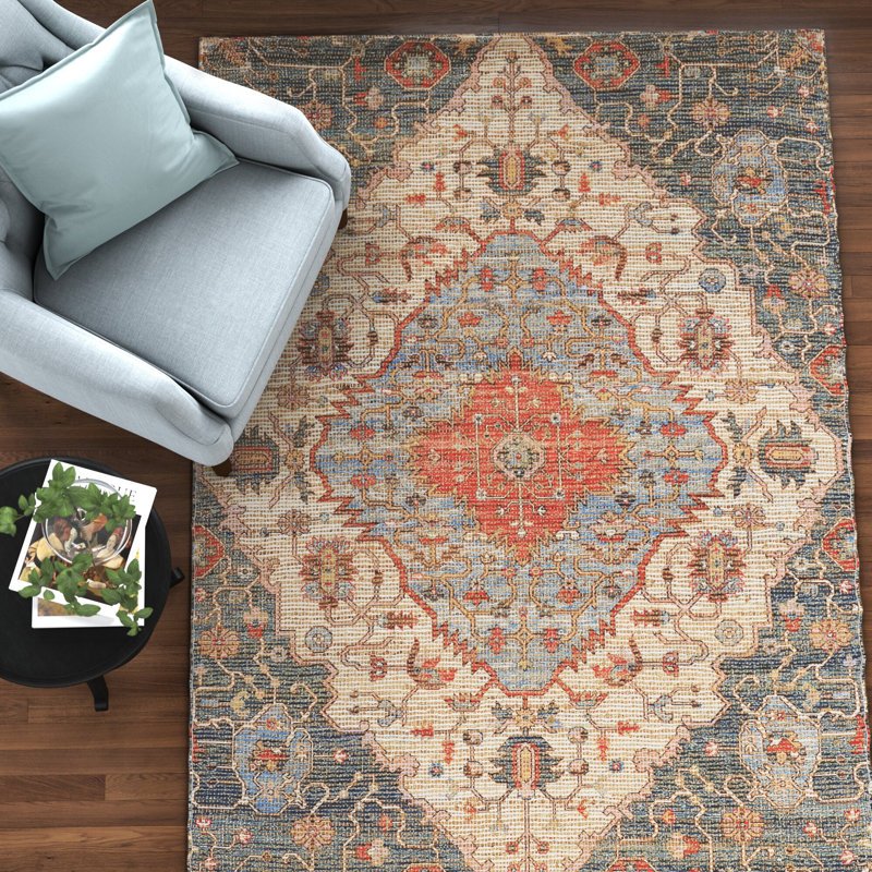 Gloucester Oriental Area Rug, Rectangle 3'3" x 5'3", Blue/Red