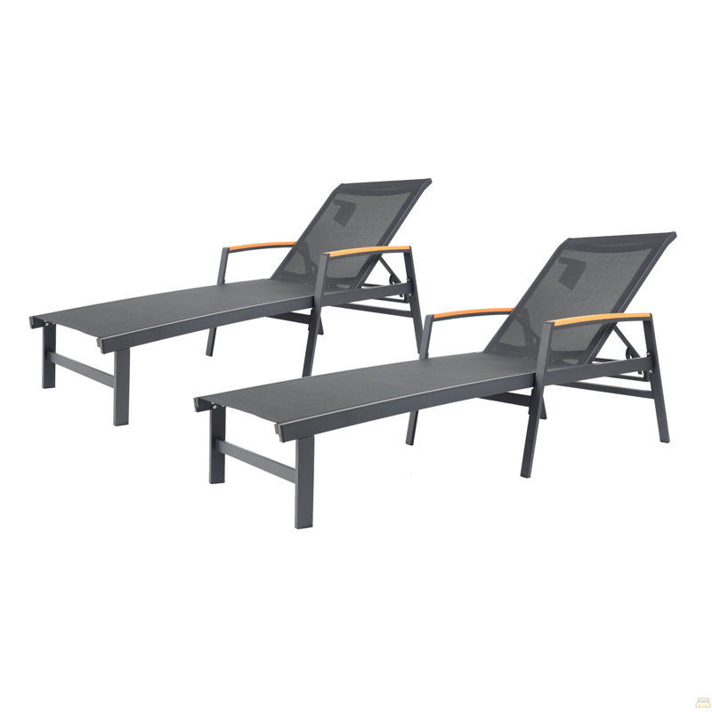 Chaise Lounge, Black, Black