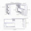 L Shaped Corner Desk with Storage Shelves, 360 Degree Rotating Writing Workstation