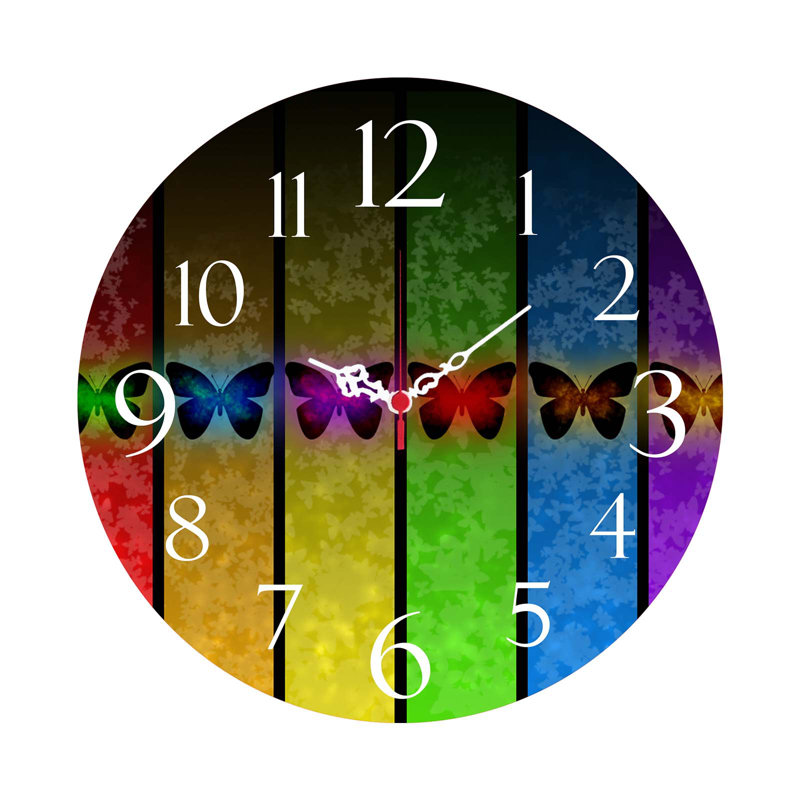 Horloge murale élégante Elegant, 15,7 po de diamètre | 100% panneau de fibres à densité moyenne avec une épaisseur de 0,2 po | Décoration élégante pour le salon, le bureau et la chambre à coucher | Design moderne, parfait pour l'élégance et la