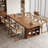 Walnut Rectangular Solid Wood Executive desk-513225744