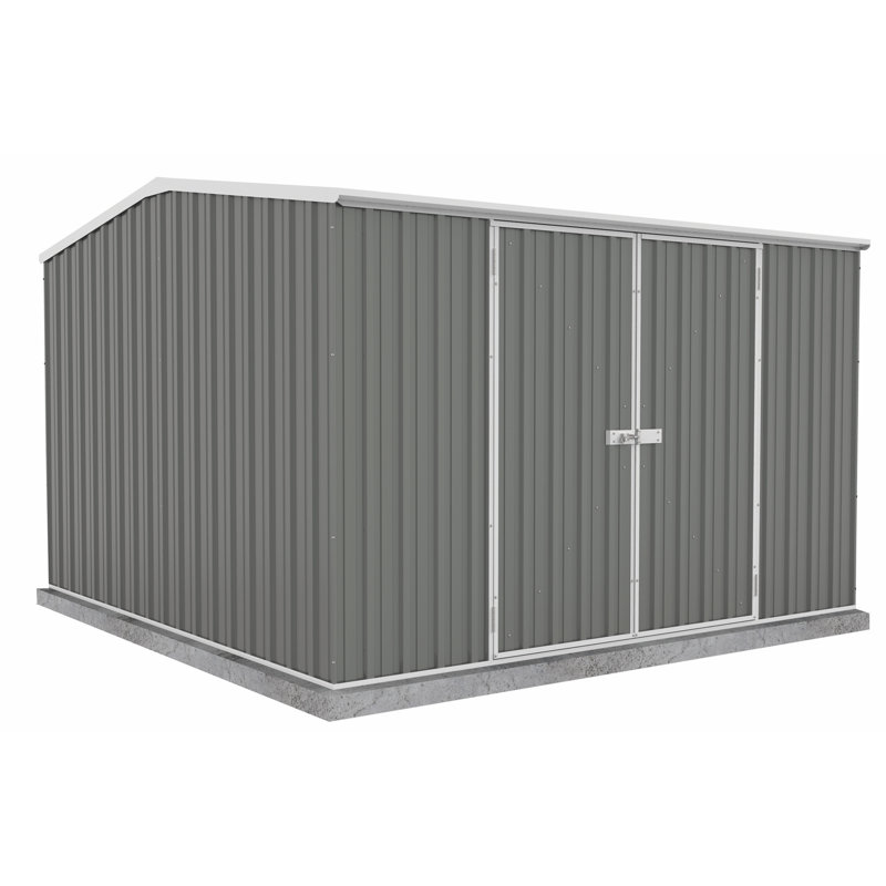 Absco Premier 10 ft. W x 10 ft. D Metal Storage Shed, Gray